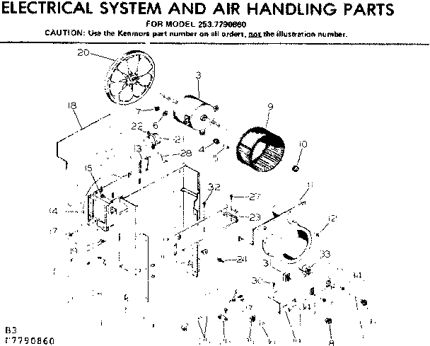 Electrical system and air handling parts