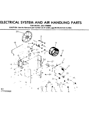 Electrical system and air handling parts