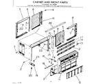 Kenmore 2537790890 cabinet and front parts diagram