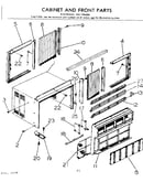 Cabinet and front parts