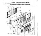 Kenmore 2537790891 cabinet and font panel parts diagram