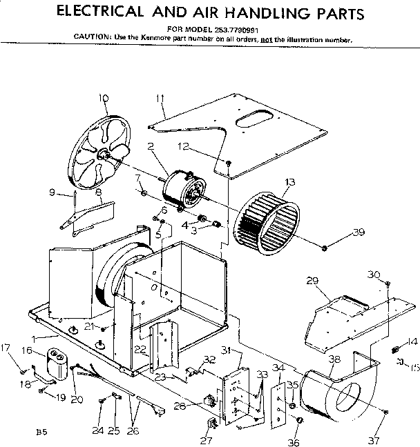 Electrical and air handling parts