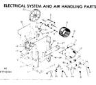 Kenmore 2537791060 electrical system and air handling parts diagram