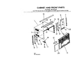 Kenmore 2537791410 cabinet and front parts diagram