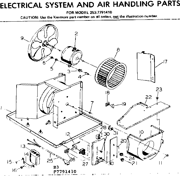 Electrical system and air handling parts