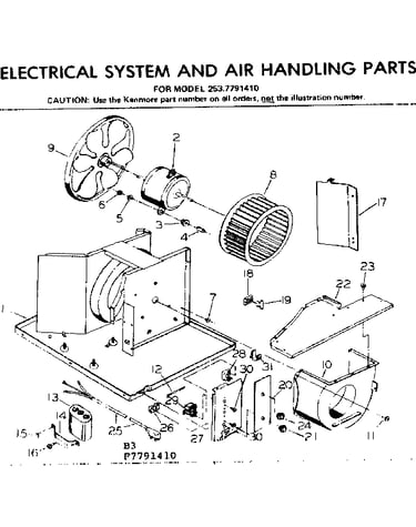Electrical system and air handling parts