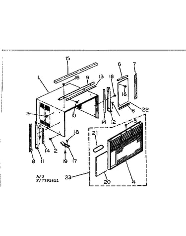 Cabinet and front panel parts