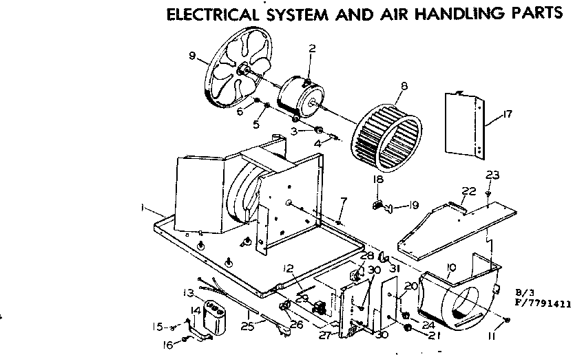 Electrical system and air handling parts