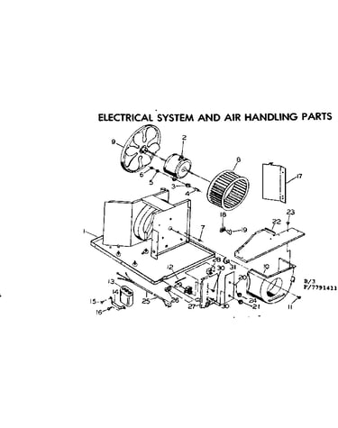 Electrical system and air handling parts