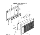 Kenmore 2537791440 cabinet and front parts diagram