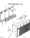 Cabinet and front parts