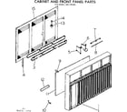 Kenmore 2537791450 cabinet and front panel parts diagram