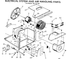 Kenmore 2537791450 electrical system and air handling parts diagram