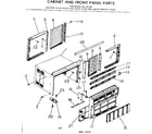 Kenmore 2537791480 cabinet and front panel parts diagram