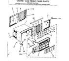 Kenmore 2537791481 cabinet and front panel parts diagram