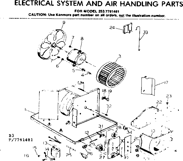 Electrical system and air handling parts