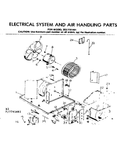 Electrical system and air handling parts