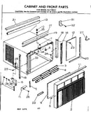 Cabinet and front parts