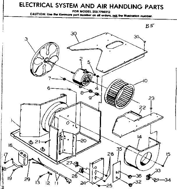 Electrical system and air handling parts