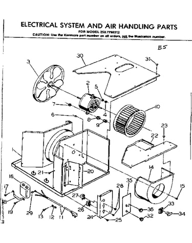 Electrical system and air handling parts