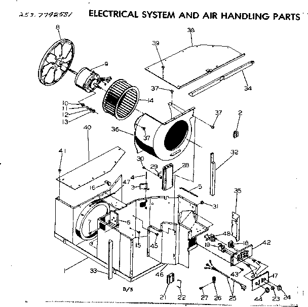 Electrical system and air handling parts