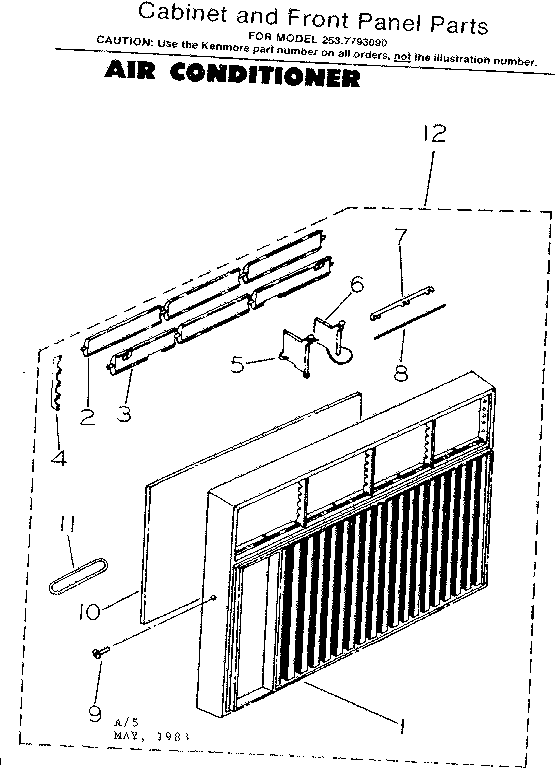 Cabinet & front panel parts
