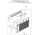 Kenmore 2537793110 cabinet and front panel parts diagram