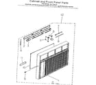 Kenmore 2537794110 cabinet and front panel parts diagram