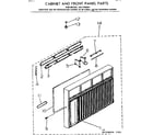 Kenmore 2537795061 cabinet & front panel parts diagram