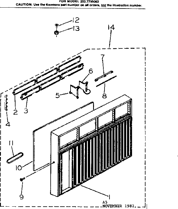 Cabinet and front panel parts