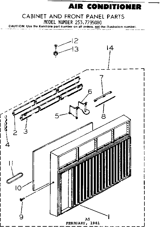 Cabinet & front panel parts