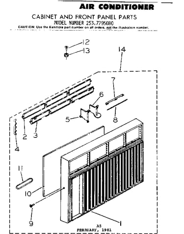 Cabinet & front panel parts