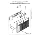 Kenmore 2537795081 cabinet and front panel parts diagram