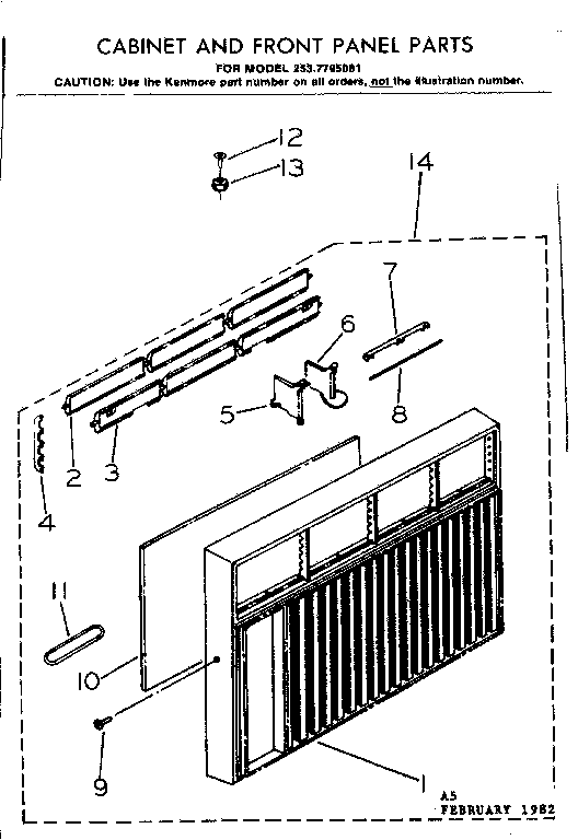 CABINET AND FRONT PANEL PARTS