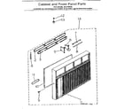 Kenmore 2537795082 cabinet and front panel parts diagram