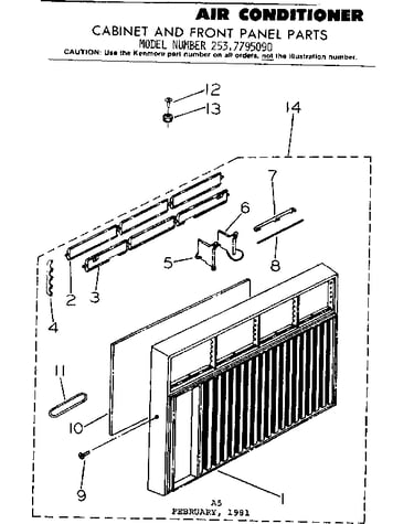 Cabinet & front panel parts