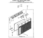 Kenmore 2537795091 cabinet and front panel parts diagram