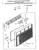 Cabinet and front panel parts