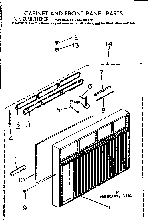 Cabinet & front panel parts