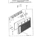 Kenmore 2537795112 cabinet & front panel parts diagram