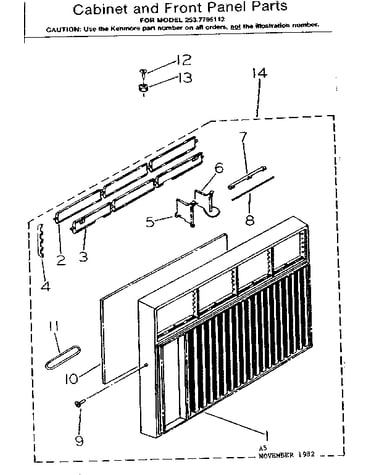 Cabinet & front panel parts