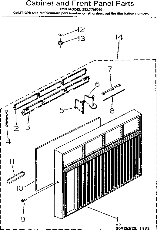 Cabinet & front panel parts