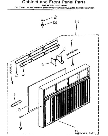 Cabinet & front panel parts