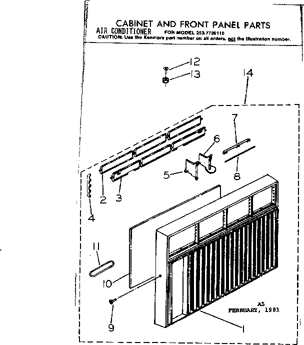 Cabinet & front panel parts