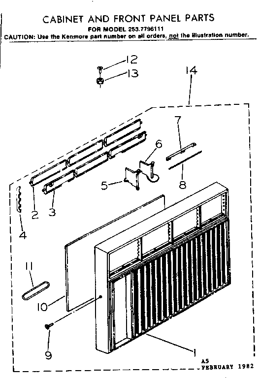 Cabinet & front panel parts