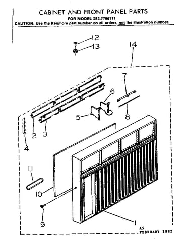 Cabinet & front panel parts