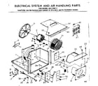 Kenmore 2537796111 electrical system  air handling parts diagram