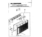 Kenmore 2537796112 cabinet and front panel parts diagram