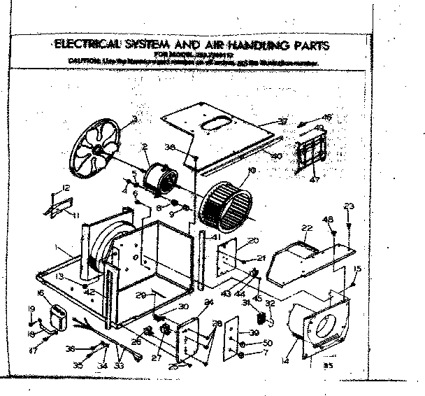 Electrical system and air handling parts