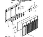 Kenmore 2537797060 cabinet and front panel parts diagram